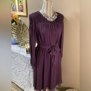 CALVIN KLEIN Elegant Purple Women's Dress